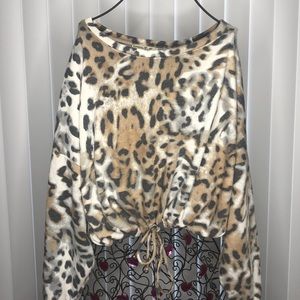 Cheetah print cropped sweater